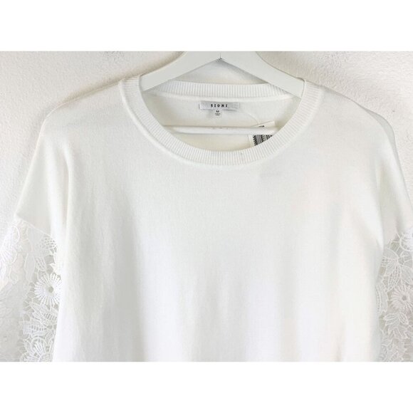 NWT Sioni Lace Sleeve Sweater Size M - Picture 4 of 9